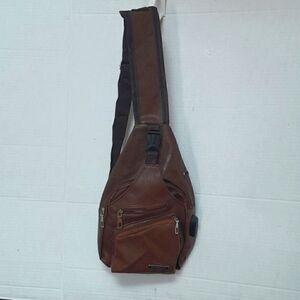 Unisex Mini Backpack/Fanny Pack/Chest Bag with hole for "whatever"and USB Charge